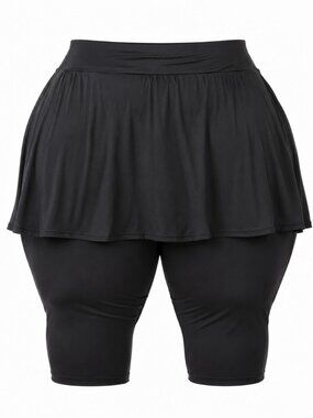 ModLi Black Skirted Swim Capris Modest Swimwear Women’s 5X